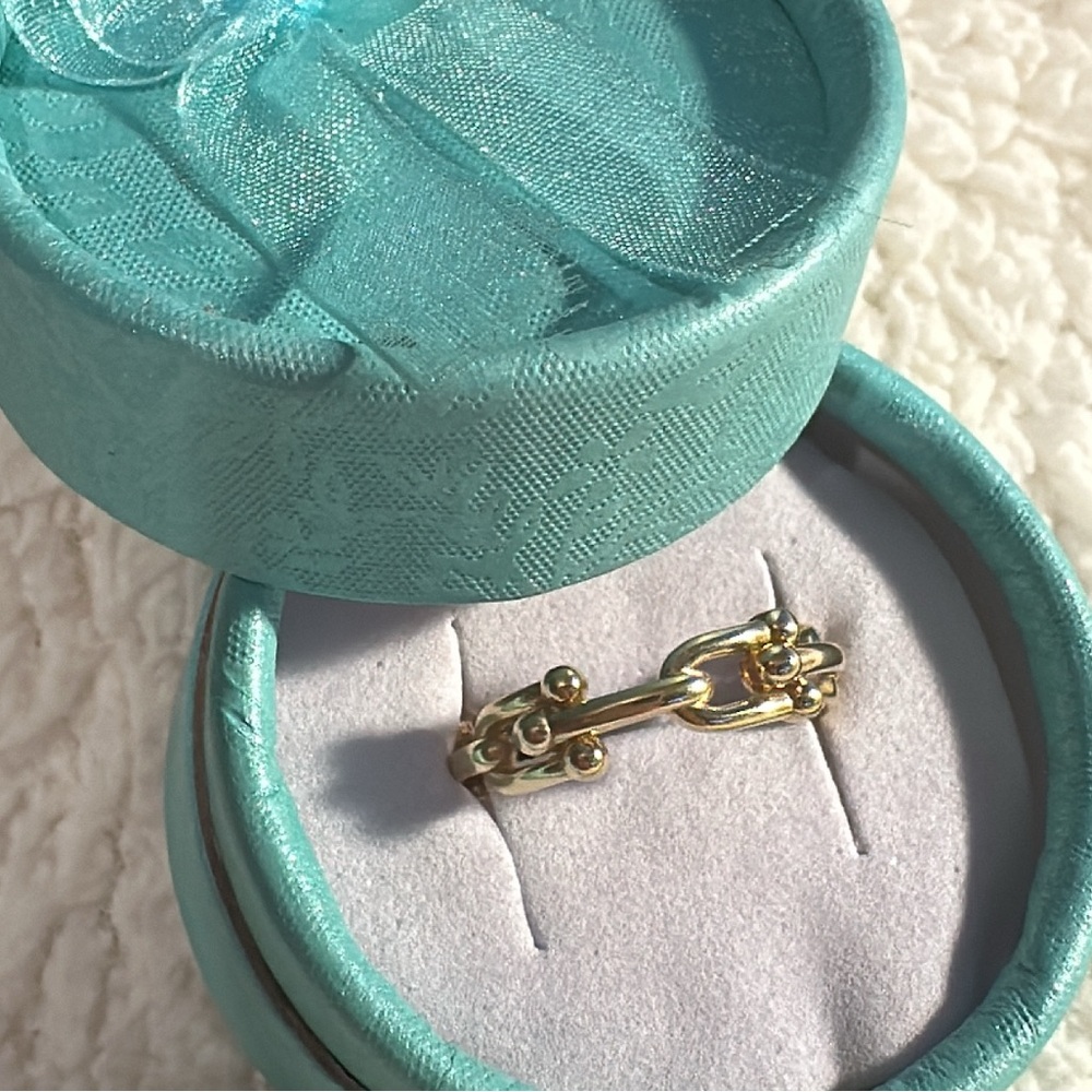 18k Gold Micro Link Ring